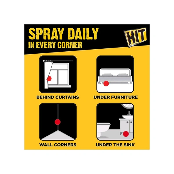 Black Hit Spray Flies & Mosquito Repellent Spray