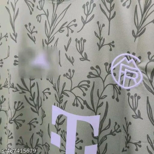 "Stand out with this unique olive green floral jersey featuring a sleek pattern and minimalist design. Lightweight, breathable, and perfect for casual wear or training. A bold twist on football fashion. COD & pan-India shipping available!"