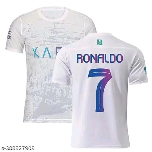 "Support CR7 in his latest chapter with the Ronaldo Al Nassr jersey. Bold colors, premium comfort, and striking design make it perfect for every fan of the GOAT. Stand out with Saudi pride. COD & fast delivery across India!"