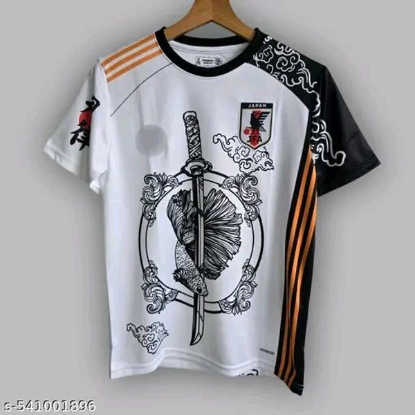 "Strike with style in this Japan jersey featuring a katana and swordfish design. A fusion of tradition and streetwear, crafted for comfort and statement. Premium fabric, eye-catching print—perfect for anime and football fans!"