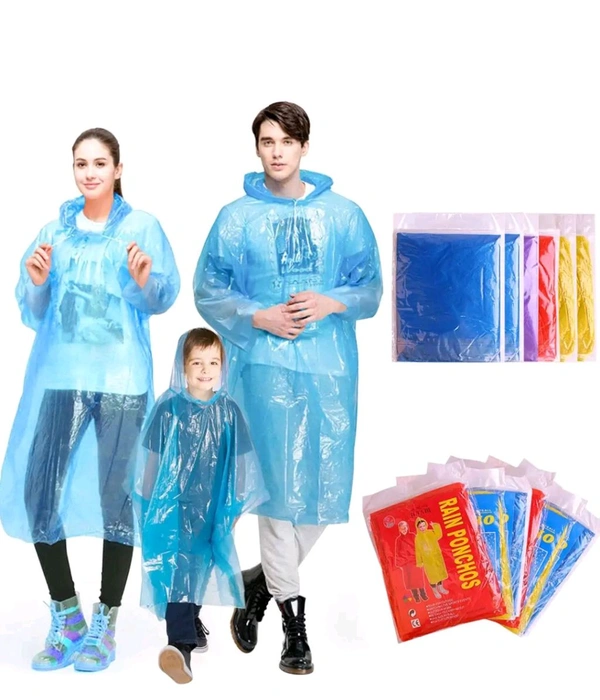 Reusable Family Rain Poncho – Waterproof Hooded