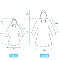 Reusable Family Rain Poncho – Waterproof Hooded - Malibu, S