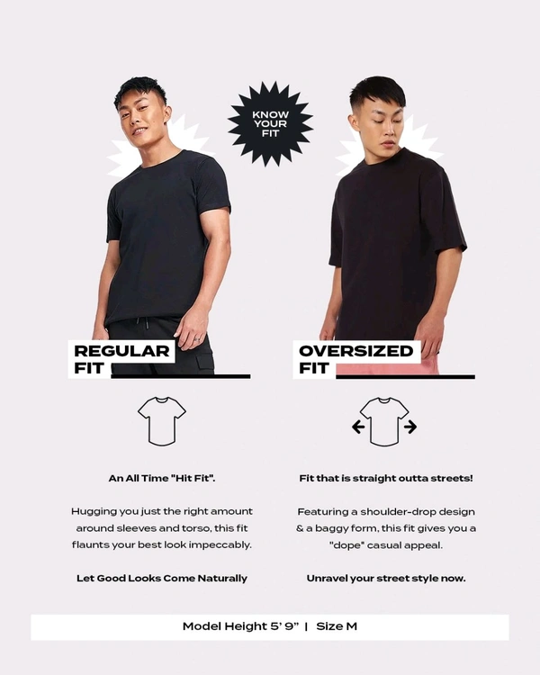 Selvy ™ Men's Black Itachi Moment Graphic Printed Oversized T-shirt - Black, M