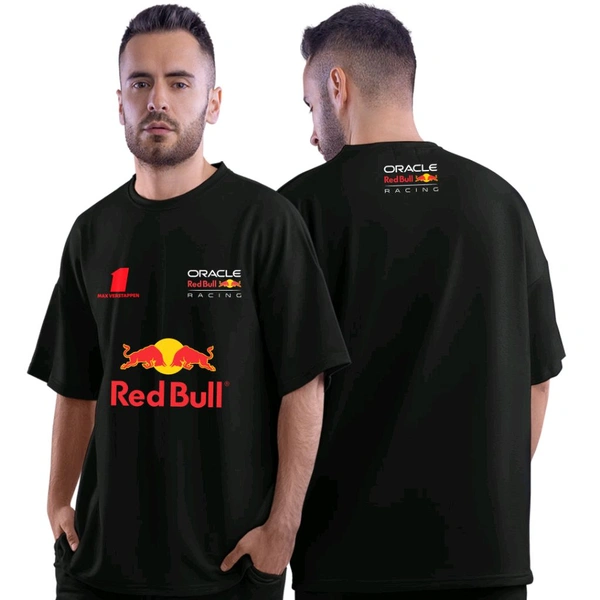 Selvy ™ Red Bull Special Unisex Motorsport Oversized T-Shirt - Black, M