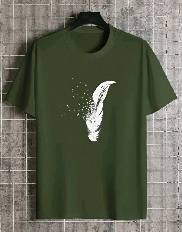 Men Cotton Blend Regular Tea-shirt - M