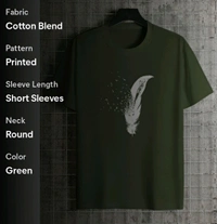 Men Cotton Blend Regular Tea-shirt - L