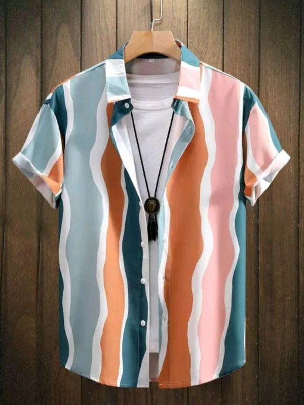 Lycra Men New Trending Shirt. - XXL