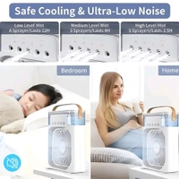 Mini Air Cooler With 3-speed Fan. Portable USB - White, Free Size