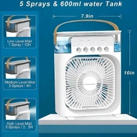 Mini Air Cooler With 3-speed Fan. Portable USB - White, Free Size