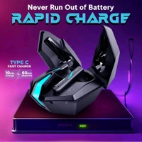 Gaming Earbuds With 13mm Drivers, 50hr Backup, 40ms Latency, RGB LED