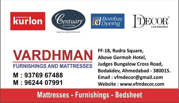Sleepwell / Kurlon Mattress In Ahmedabad India At Best price at Bodakdev Near Sg Highway Thaltej Bopal Call 9624407991 - Kurlon Mattress