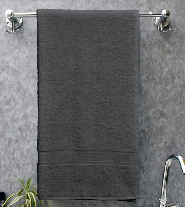Bombay Dyeing Tulip Cotton Towel Grey Colour 75 Cm X 150 Cm Large Towel - 75 Cm X 150 Cm