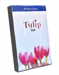 Bombay Dyeing Tulip Cotton Towel Grey Colour 75 Cm X 150 Cm Large Towel - 75 Cm X 150 Cm