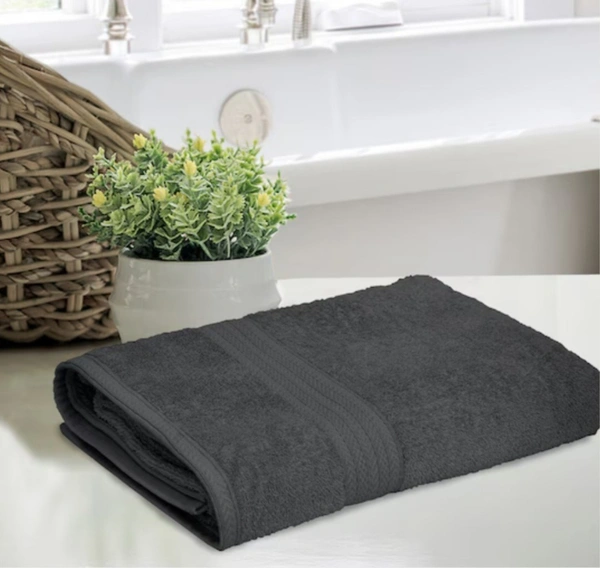 Bombay Dyeing Tulip Cotton Towel Grey Colour 75 Cm X 150 Cm Large Towel - 75 Cm X 150 Cm