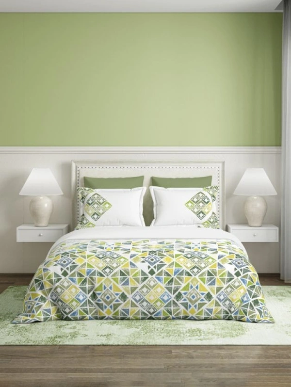 Ddecor Bedsheet King Size Bedsheet Digital Print Floral Bedsheet 9 Feet X 9 Feet With 2 Pillow Cover - 2.74 M X 2.74 M