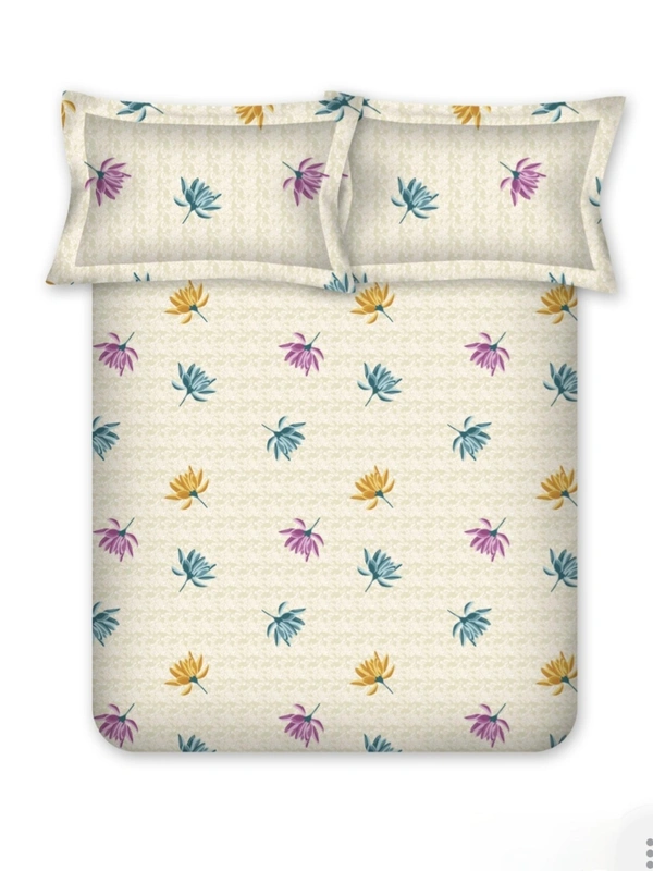 Bombay Dyeing Double bed Cotton Bedsheets - 2.24 M X 2.54 M