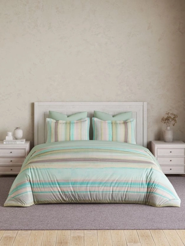 Ddecor Super King Size Bedsheet 3 Meter X 3 Meter With 2 Pillow Covers Cotton Bed Sheet - 3.00 M X 3.00 M - 3.00 M X 3.00 M