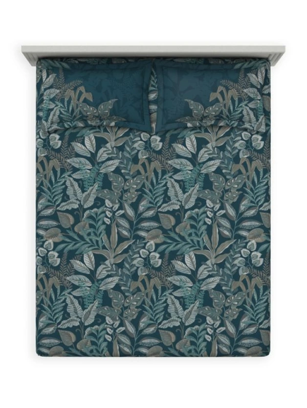 Ddecor Super King Size Bedsheet 120 inch X 120 inch With 2 Pillow Covers Cotton Bed Sheet - 3.00 M X 3.00 M - 3.00 M X 3.00 M