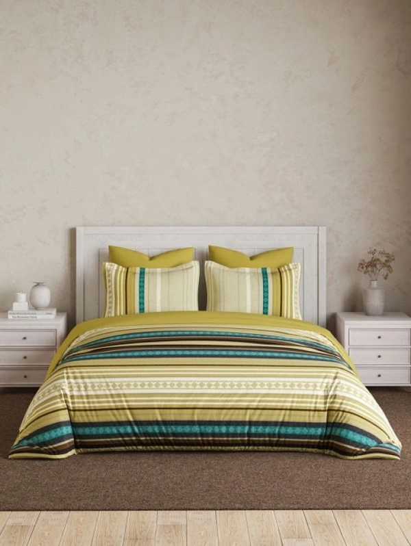 Ddecor Super King Size Bedsheet 120 inch X 120 inch With 2 Pillow Covers Cotton Bed Sheet - 3.00 M X 3.00 M - 3.00 M X 3.00 M