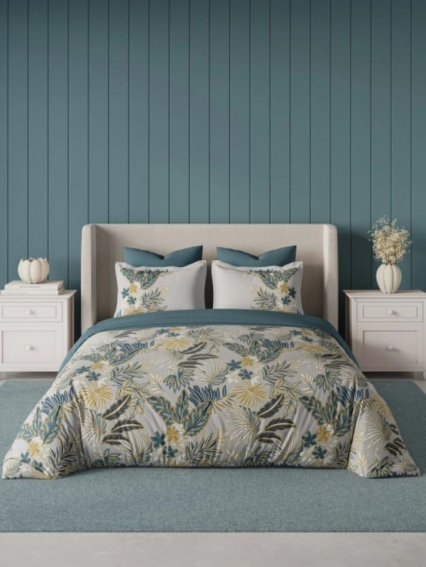 Ddecor Bedsheet King Size Bedsheet Digital Print Floral Bedsheet 108 X 108 Inch With 2 Pillow Cover - 2.74 M X 2.74 M