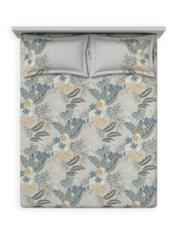 Ddecor Bedsheet King Size Bedsheet Digital Print Floral Bedsheet 108 X 108 Inch With 2 Pillow Cover - 2.74 M X 2.74 M