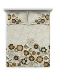 Ddecor Bedsheet King Size Bedsheet Digital Print Floral Bedsheet 2.74 Meter X 2.74 Meter With 2 Pillow Cover - 2.74 M X 2.74 M