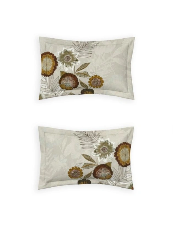 Ddecor Bedsheet King Size Bedsheet Digital Print Floral Bedsheet 2.74 Meter X 2.74 Meter With 2 Pillow Cover - 2.74 M X 2.74 M