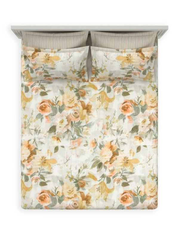 Ddecor Bedsheet King Size Double bed Sheet With 4 Pillow Covers - 2.74 M X 2.74 M