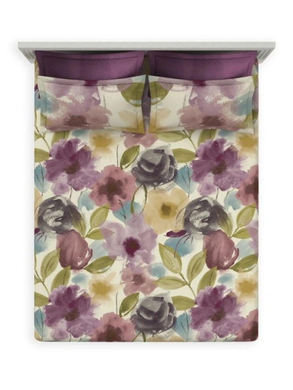 Ddecor King Size Cotton Bedsheets with 4 Pillow covers - 2.74 M X 2.74 M