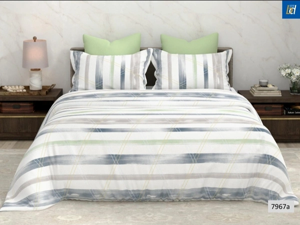 Bombay Dyeing King Size Bedsheet Cotton Bed Sheet 108 X 108 Inch With 2 Pillow Covers