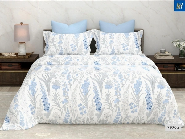 Bombay Dyeing King Size Bedsheet Cotton Bed Sheet 108 X 108 Inch With 2 Pillow Covers