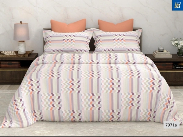 Bombay Dyeing King Size Bedsheet Cotton Bed Sheet 108 X 108 Inch With 2 Pillow Covers