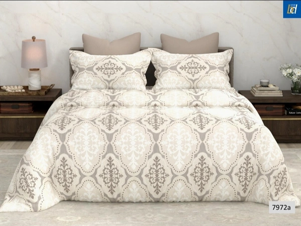 Bombay Dyeing King Size Bedsheet Cotton Bed Sheet 108 X 108 Inch With 2 Pillow Covers