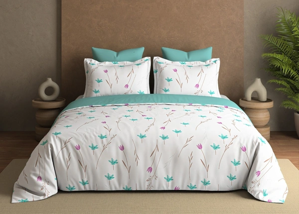 Super King Size Bedsheet 120 inch X 120 inch with 2 Pillow covers