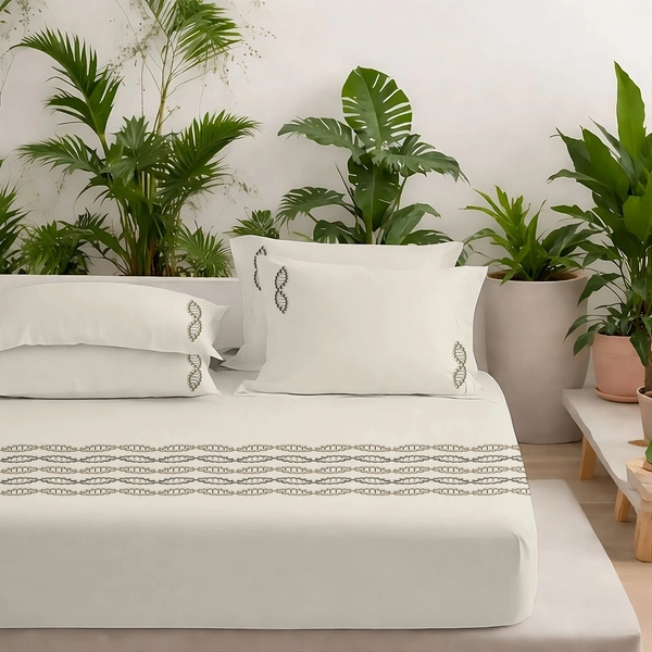 Premium Embroidery King Size Bedsheets