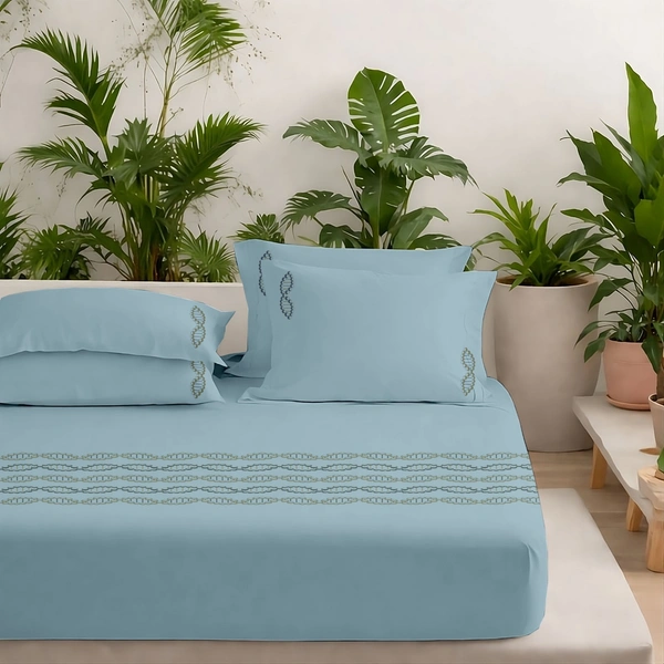 Premium Embroidery King Size Bedsheets