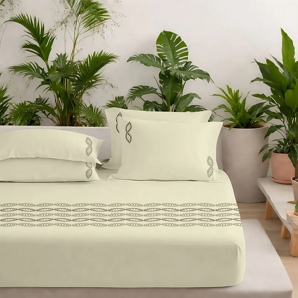 Premium Embroidery King Size Bedsheets