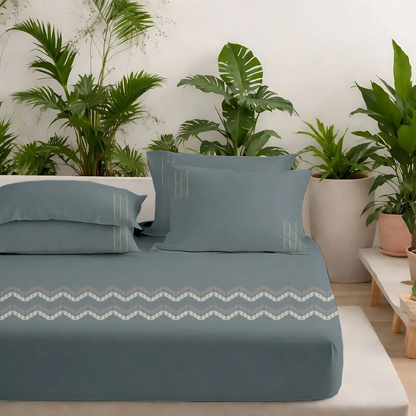 Premium Embroidery King Size Bedsheets