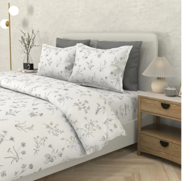 Bombay Dyeing King Size Bedsheet Cotton Bed Sheet 9 Feet X 9 Feet With 2 Pillow Covers - 2.74 M X 2.74 M