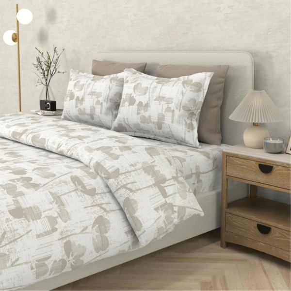 Bombay Dyeing King Size Bedsheet Cotton Bed Sheet 9 Feet X 9 Feet With 2 Pillow Covers - 2.74 M X 2.74 M