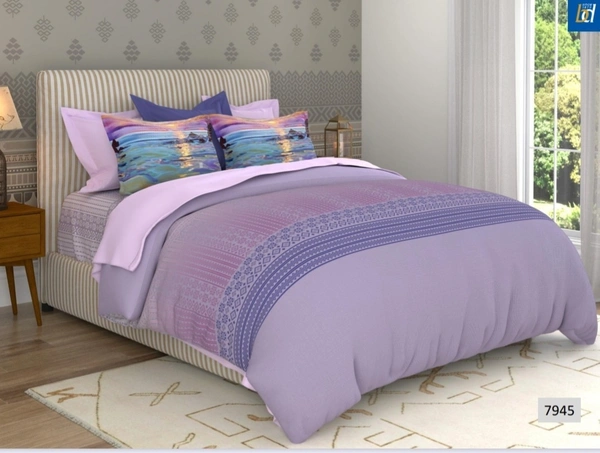 Bombay Dyeing King Size Bedsheet Cotton Bed Sheet 108 X 108 Inch With 2 Pillow Covers