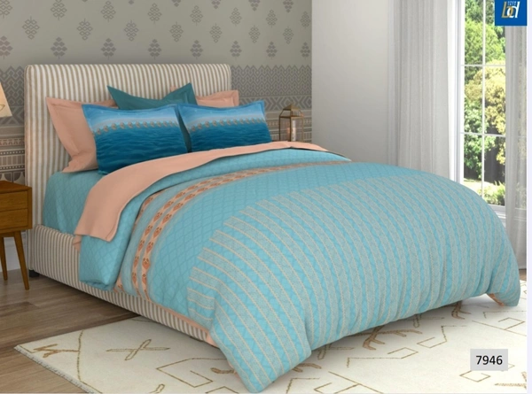 Bombay Dyeing King Size Bedsheet Cotton Bed Sheet 108 X 108 Inch With 2 Pillow Covers