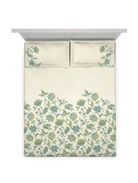 Ddecor King Size Bedsheet Double Ethnic Window Bed Sheet - 2.74 M X 2.74 M