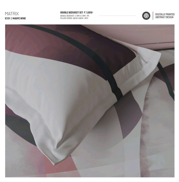 Ddecor King Size Cotton Bedsheets with 4 Pillow covers - 2.74 M X 2.74 M