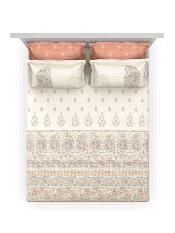 Ddecor Bedsheet King Size Double bed Sheet With 4 Pillow Covers - 2.74 M X 2.74 M