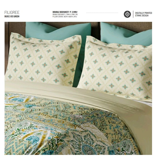 Ddecor King Size Cotton Bedsheets - 2.74 M X 2.74 M