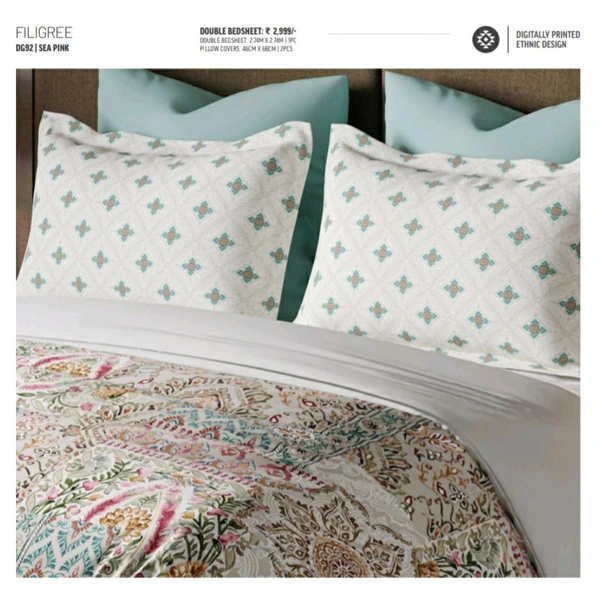 Ddecor King Size Cotton Bedsheets - 2.74 M X 2.74 M