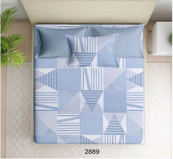 2 Single Cotton Bedsheets 60" X 100" With 2 Pillow Covers - 1.50 M X 2.54 M - 2pc