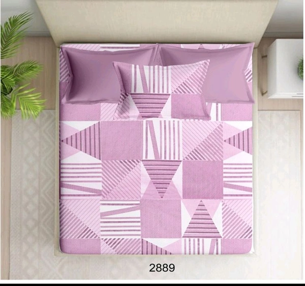 2 Single Cotton Bedsheets 60" X 100" With 2 Pillow Covers - 1.50 M X 2.54 M - 2pc