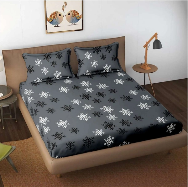 Double Bed Bedsheets With 2 Pillow Covers - 2.24 M X 2.44 M